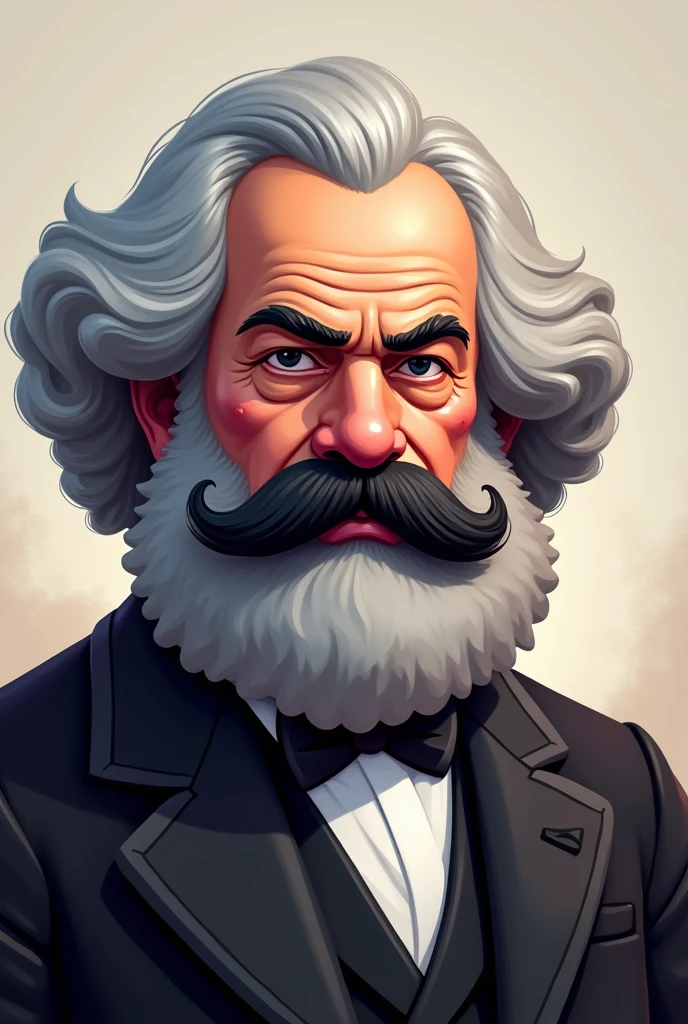 Karl Marx, o Sociologo russo, com o rosto de Carl, Um personagem de Brawl Stars.