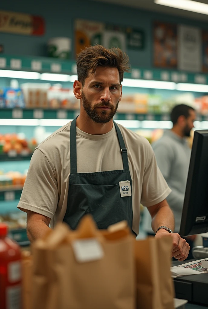 Messi as a bagger.