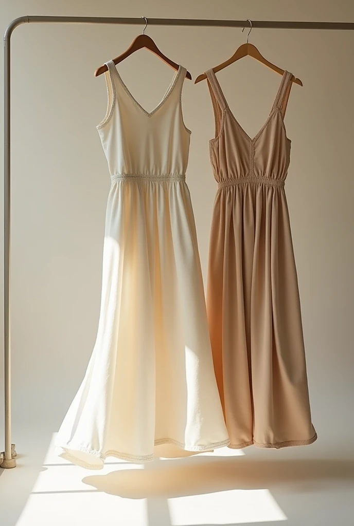 I want a dress on hangers that is eco-friendly and stylish for a sale that is closer to home
