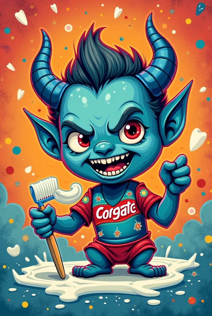 I need toothpaste packed print devil
