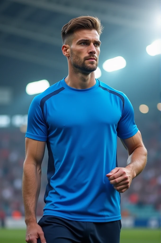 Sports shirt, blue color