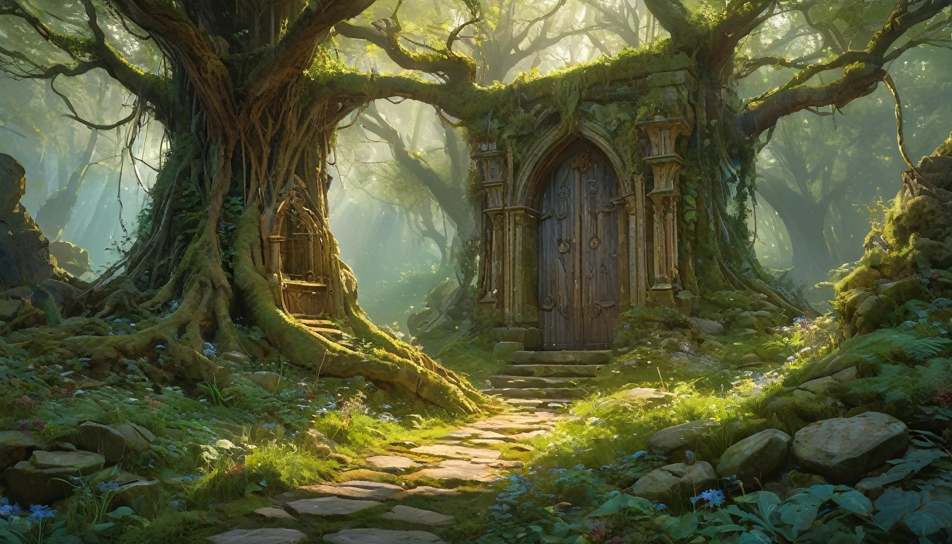 (anime, fantasy, stone artefact), (detailed CG unity 8k wallpaper, masterpiece, best quality, highly detailed, HDR:1.2), a stone artefact with a Nordic encryption, weathered stone, medieval era, open field. {4k texture} {detailed landscape}, vibrant color, intricate, ethereal lighting. From Brian Froud and Carne Griffiths and Wadim Kashin and John William Waterhouse