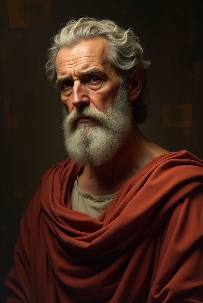 Plato with dark brown background