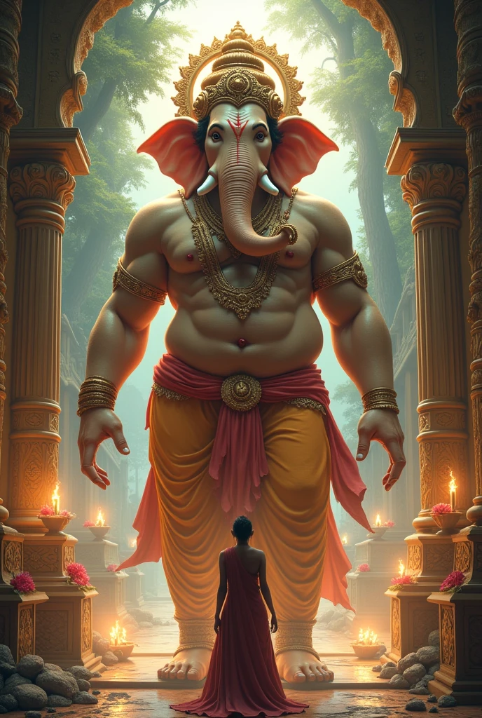 Ganesha stopped him and said that he would not allow anyone to enter without Goddess Parvati's permission. Lord