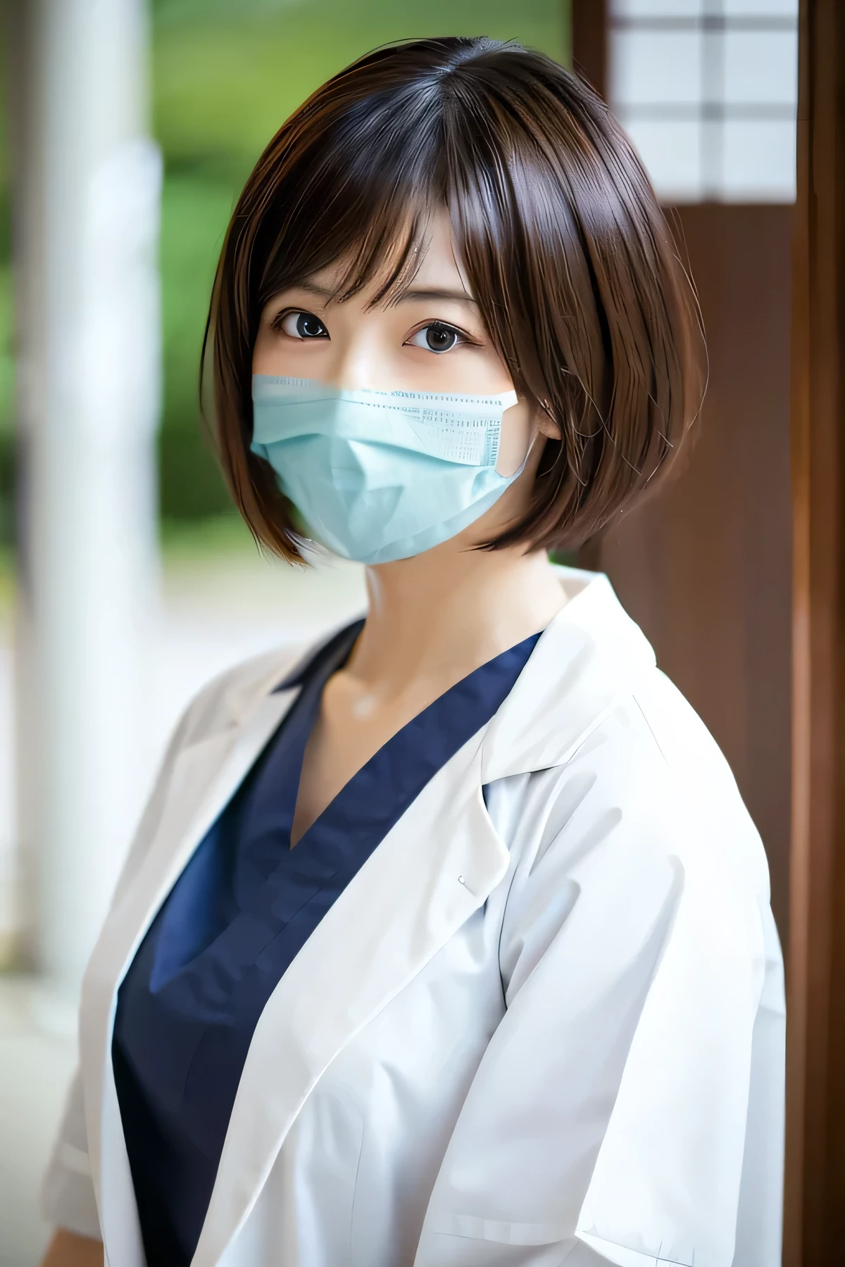 Wearing a surgical mask