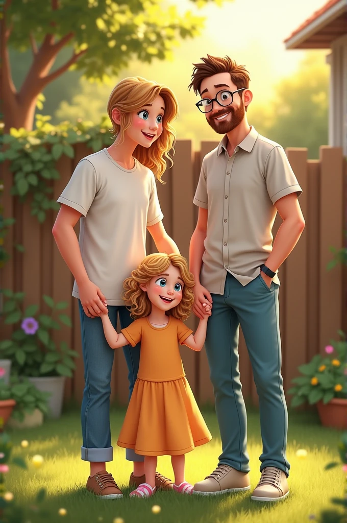Two dads with twin daughters