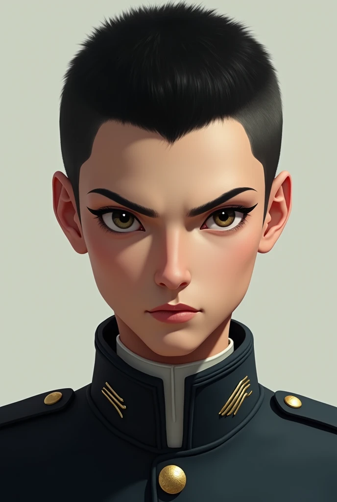 short black military hair