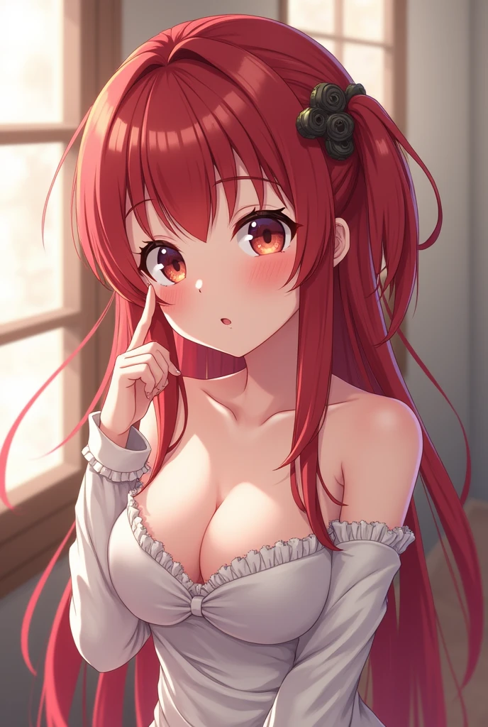 Anime girl hot and sexy showing her pussy and Breast fucking by finger