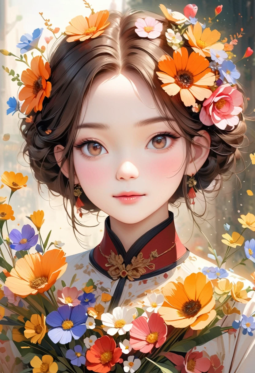 ซองจดหมายที่มีflowerจัดเรียง, ด้วยflowerหลากสีสัน, flower renewal, ตกแต่งด้วยflower, flower explosion, flowerและflower, Dreamy and detailed, flower!, flowerวิเศษ, ห่อด้วยflower, impeccable details, Very realistic, flowerและทองคำ, Really realistic, beautiful artwork, It has a very high resolution., ด้วยflowerและพืชหลากสีสัน, Elaborately decorated