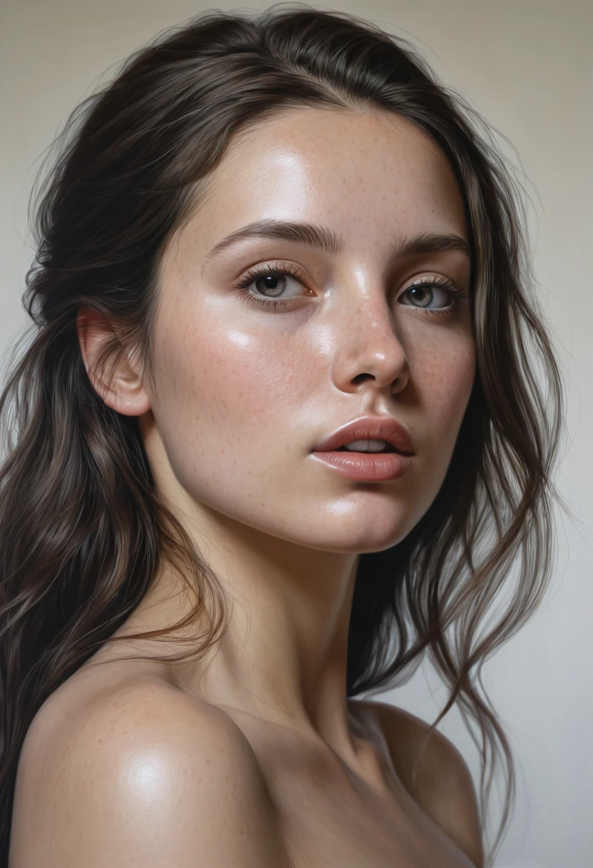 1woman,portrait,Medieval,naked,real,head shot