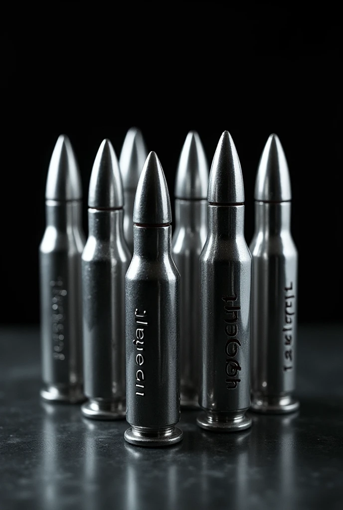 Silver bullets with the name Argent452T engraved