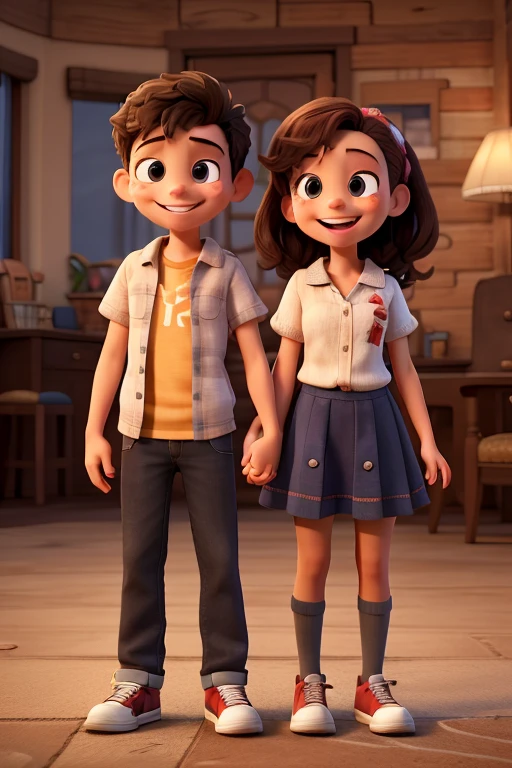 Happy boy with girl