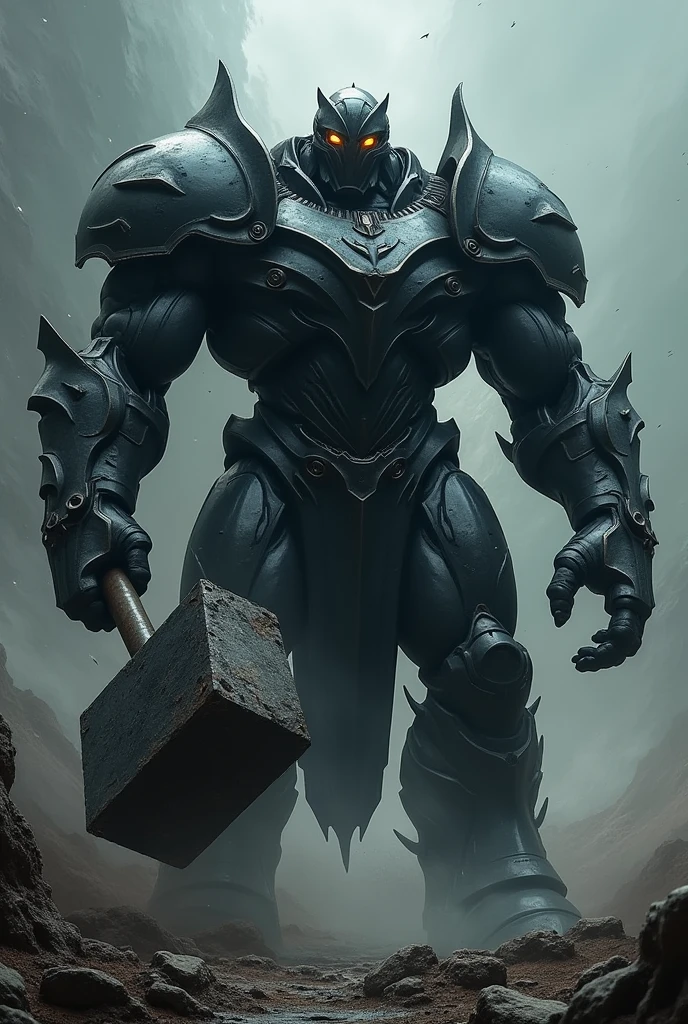 Black armour hulk with hammer