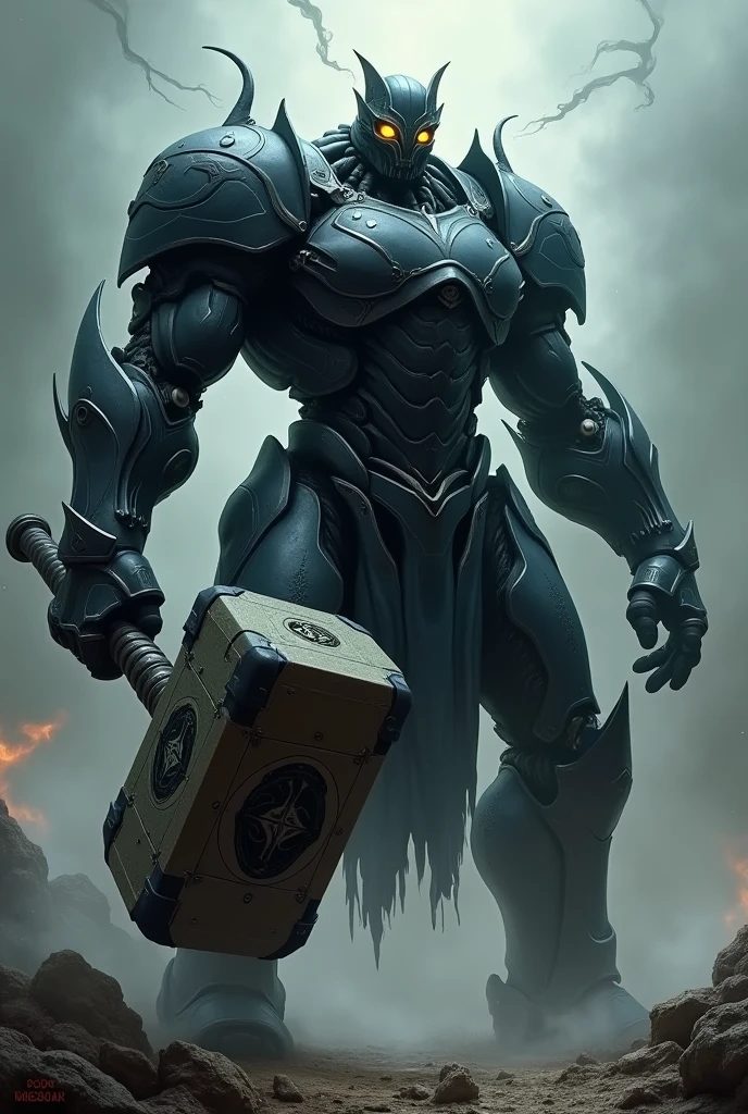 Black armour hulk with hammer