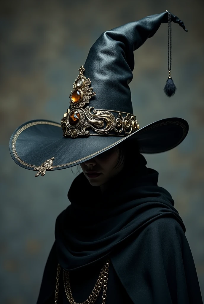 Create a anti cheating hat that includes Witch hat mix with king dynastic hat