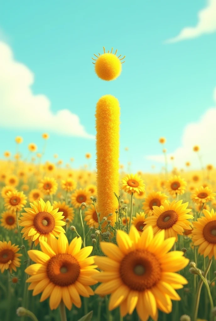 alphabet depicted with sunflowers ( I )