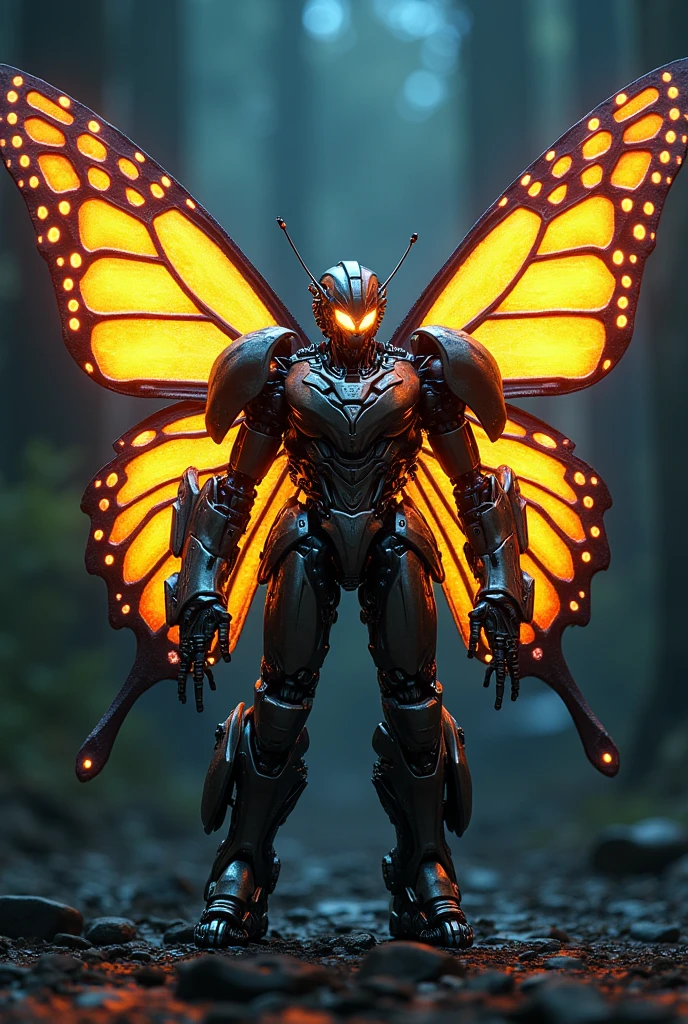 Butterfly with transformers costume
and helmet light glowing