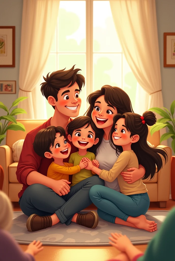 We’re a family, oh so strong,
Together we belong.
Laughing, playing all day long,
Singing our family song!
Kids Song.