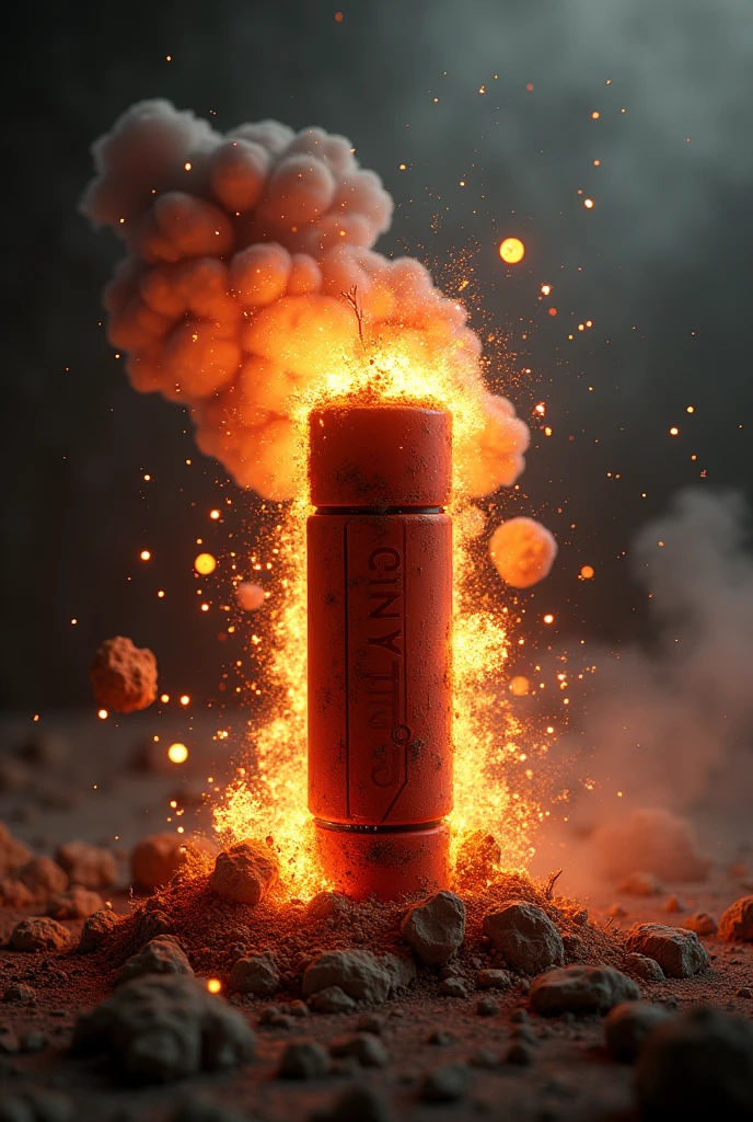 create a logo for dynamite it want to be realistic and it is blasting