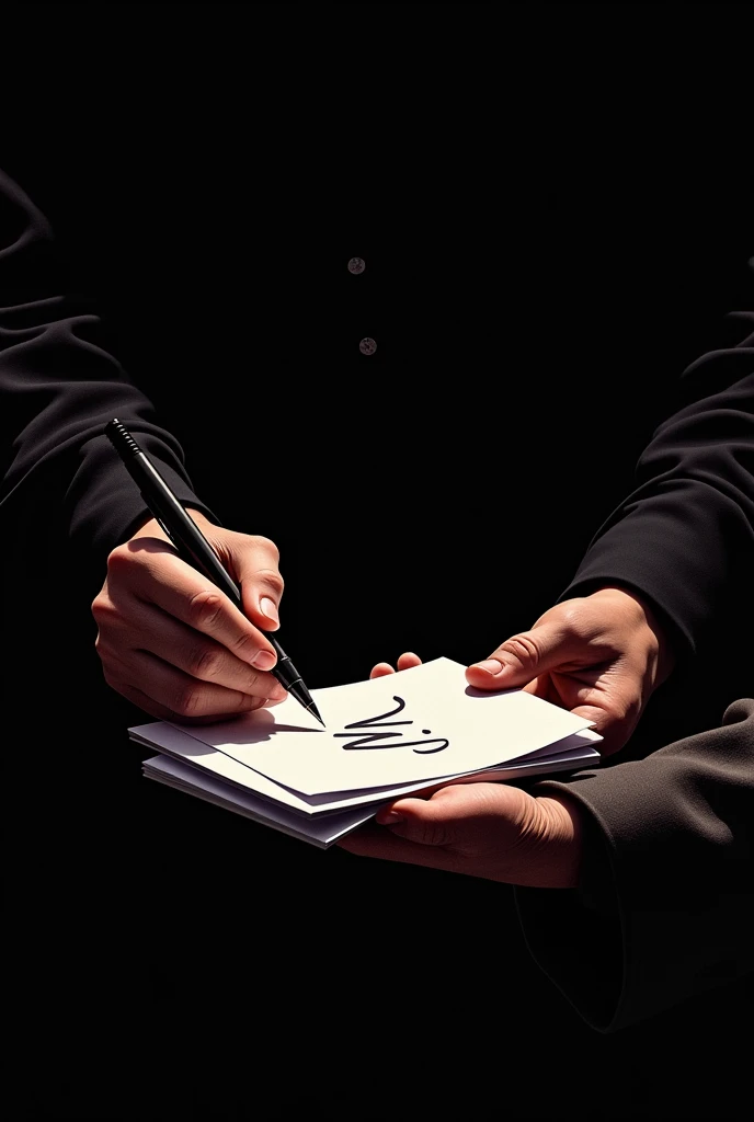Sign autographs start with N with black background