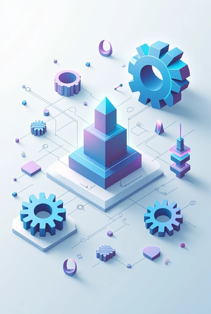image with symbols representing decentralize, innovate, produce 