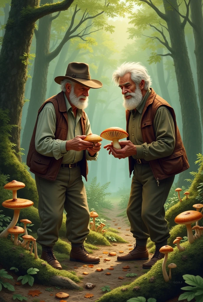 Od tego momentu ich przyjaźń stała się jeszcze silniejsza, and Peter learned, how valuable is the trust of another person.
2 older men on mushroom picking