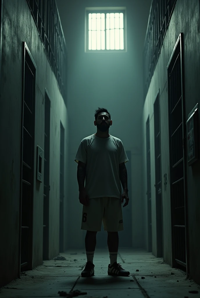 Messi is in the jail.