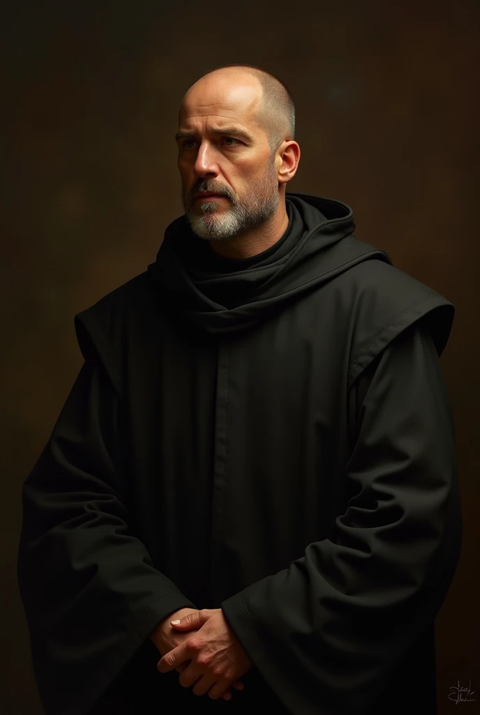 St. thomas aquinas with dark brown background