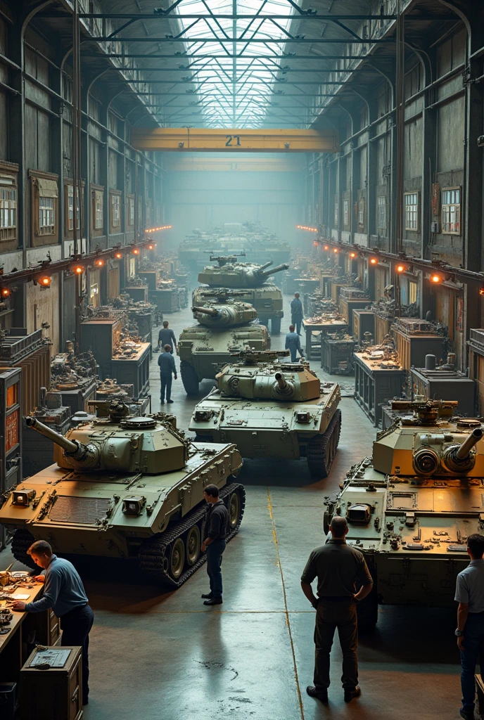 A professional workshop that repairs and manufactures Armies Vehicles