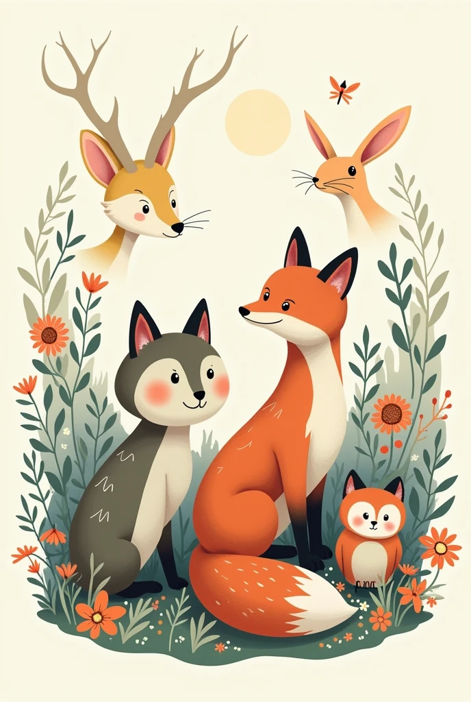 Whimsical wildlife t shirt designs