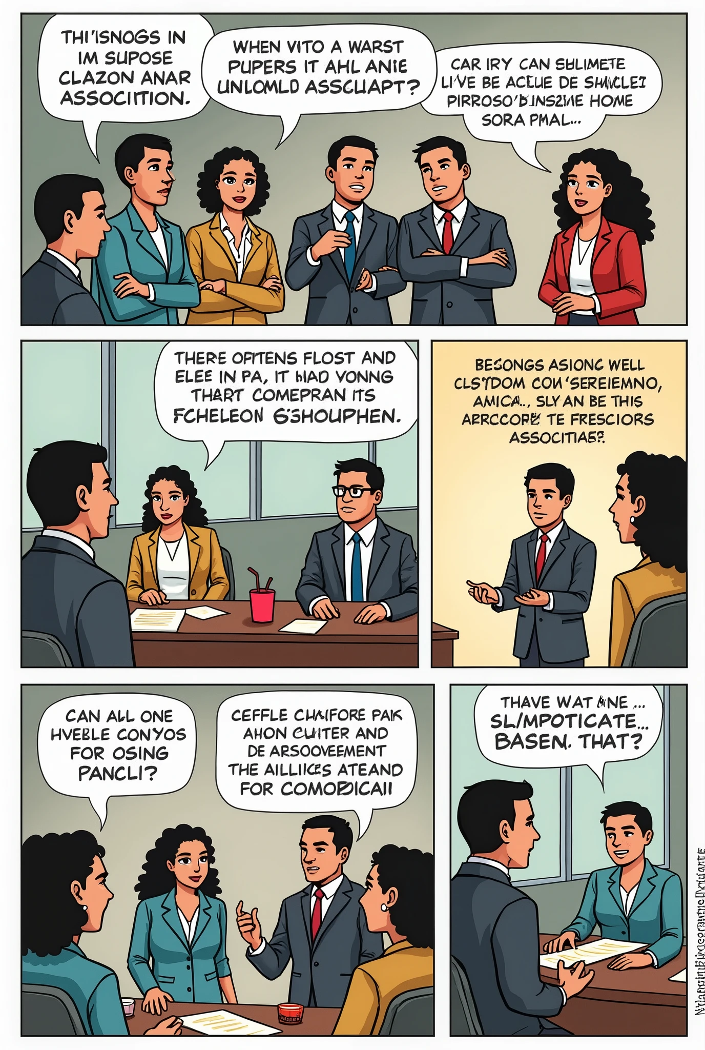 Draw a comic strip of at least five (5) cartoons explaining the concept of freedom of association, the purposes of a union, Its classification and the importance it has for Colombian democracy.