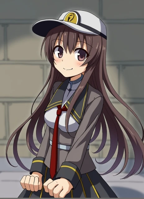 1girl, High Resolution, Smile, Long Hair, High Resolution, Brown Hair, Smile,
