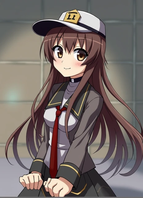 1girl, High Resolution, Smile, Long Hair, High Resolution, Brown Hair, Smile, 