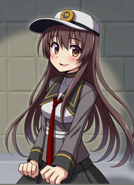 1girl, High Resolution, Smile, Long Hair, High Resolution, Brown Hair, Smile,