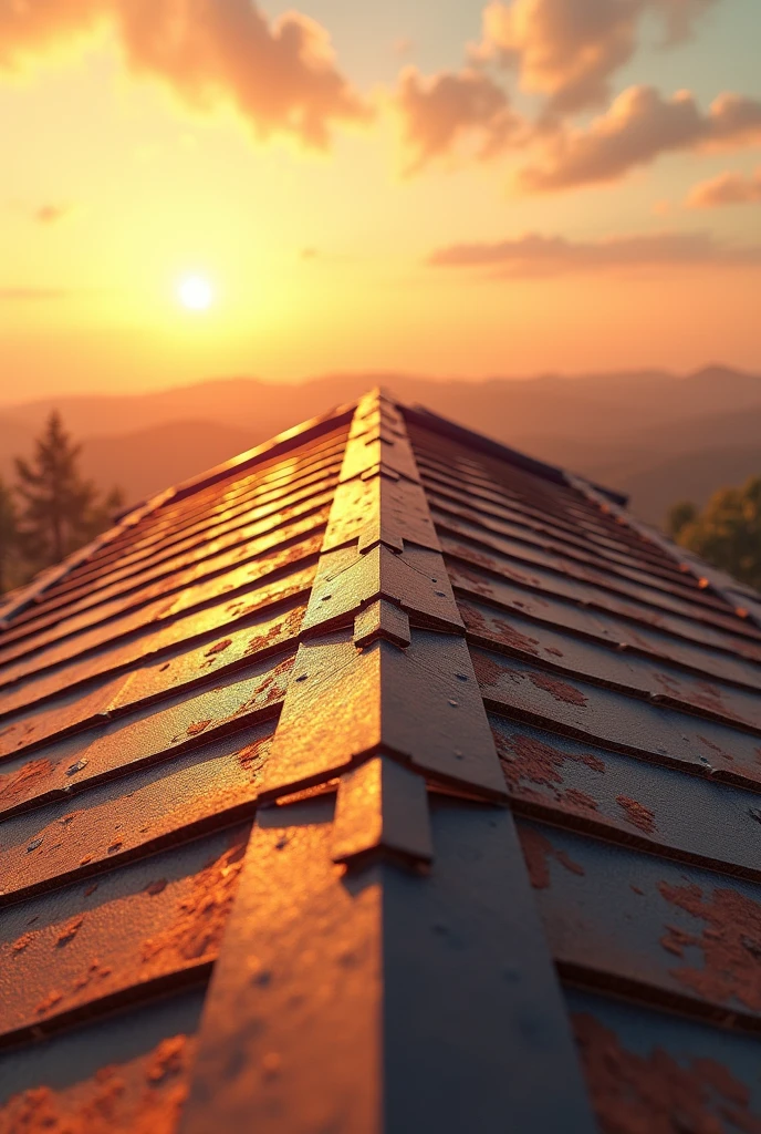 Create a beautiful picture of the roof in Retro Hatch for an advertisement ￼ without people and without writing on it ￼