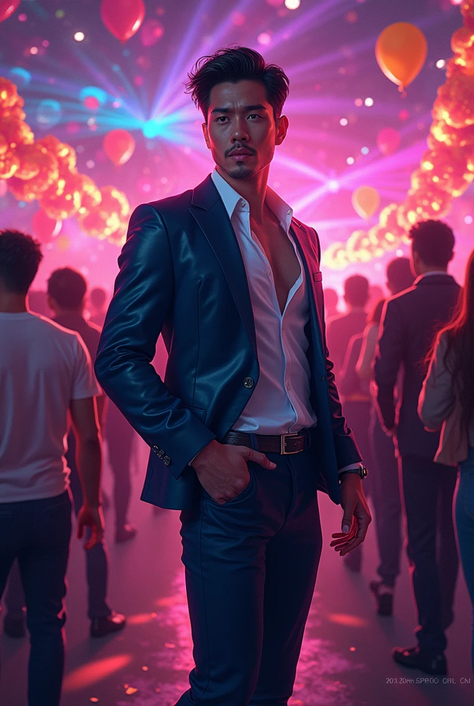 Korean handsome man drawing party theme