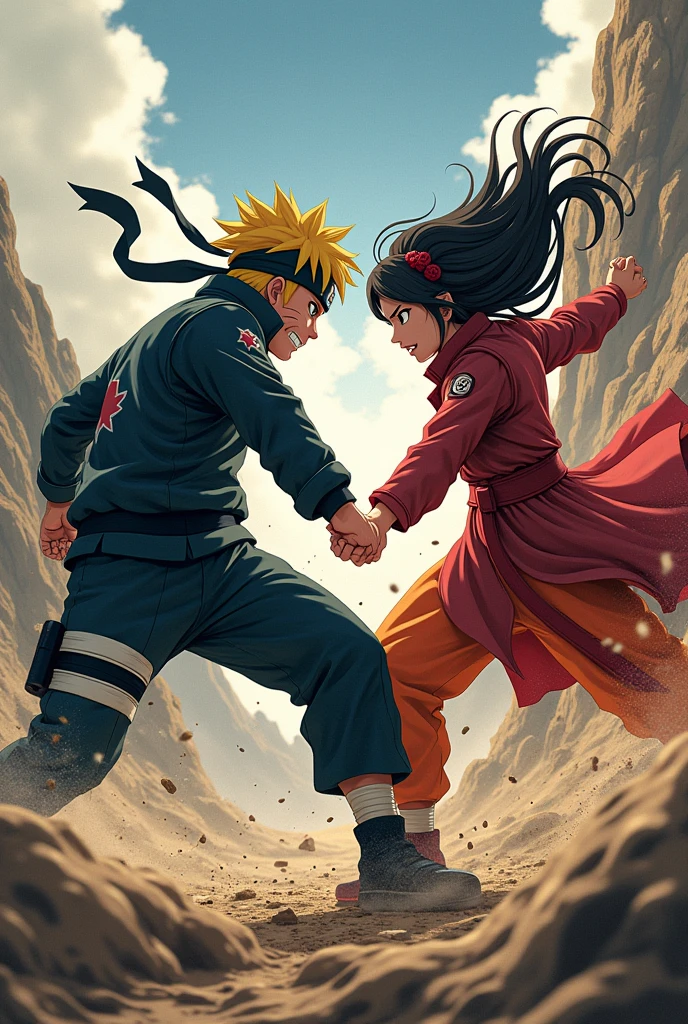 Natuto and hinata both fight