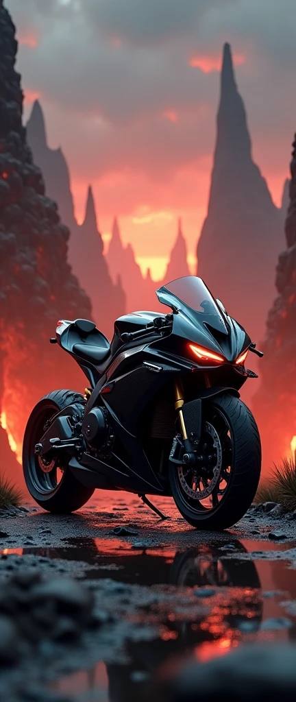 Black colour only super bike in hell