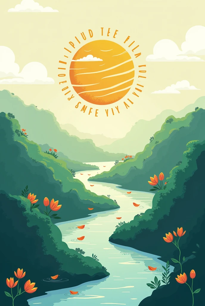 Make me a poster image with an environmental theme, simple design, persuasive sentences, and with A3 paper size!