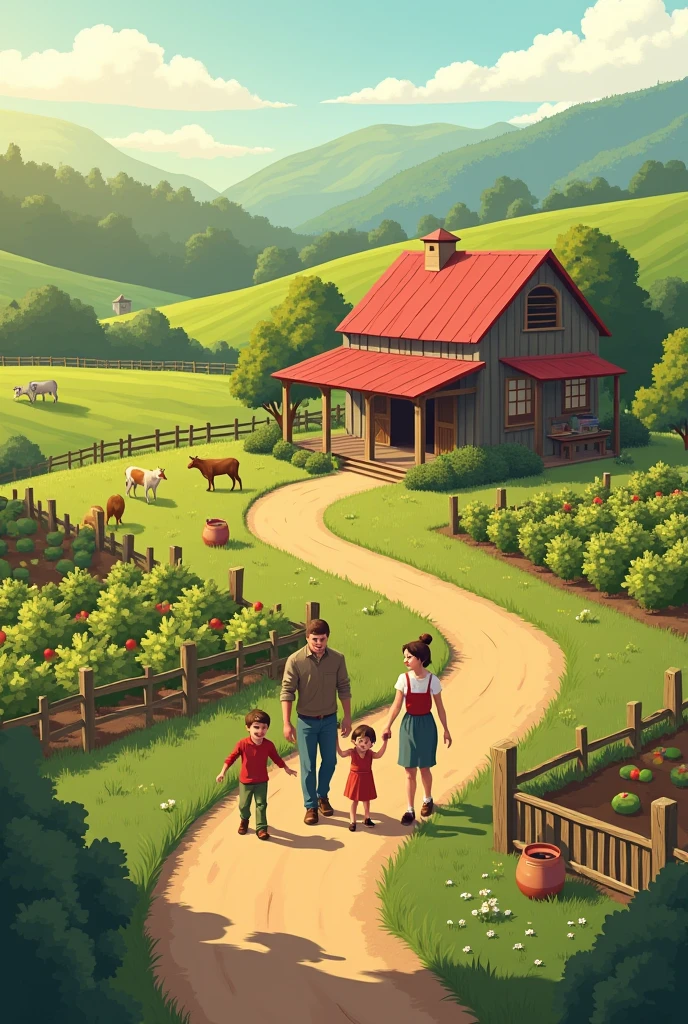 Farmer family lived so happily