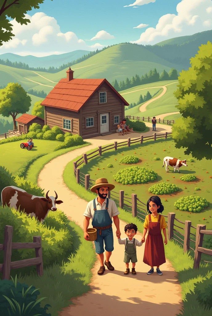Farmer family lived so happily