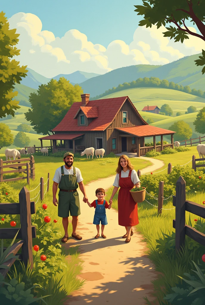 Farmer family lived so happily