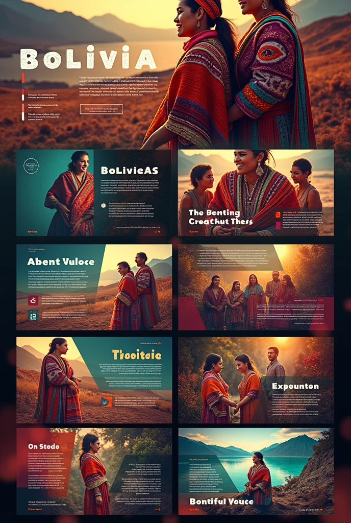 Create a thank you slideshow, decorated the culture of Bolivia
