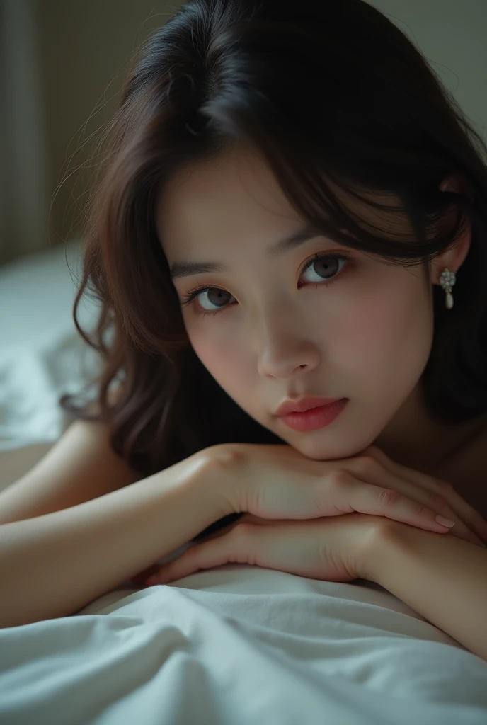 Realistic photo, two japanese women, nude, Lie on the bed with your legs spread, Detailed faceと体, Natural light, High resolution, photoRealistic, (Highest quality,8k,High resolution,masterpiece:1.2),Very detailed,(Realistic,photoRealistic,photo-Realistic:1.37),Realistic skin texture,Beautiful eyes and lips,Beautifully detailed face,Long eyelashes,Smooth Skin,Natural body shape, (Wet vagina)、(Dark Night)、Bedroom、(Detailed face)、solo、one person's、View your viewers、Fine details、Low Key、Pure Erotic Face Ace_v1、Laughter、Lace Underwear、(Micro Panties)、Super Beauty、Only 24、(( Camel Toe))、(Earrings、necklace)、Large Breasts、Large Breastsと細いウエスト、(Urinating:1.3)、、