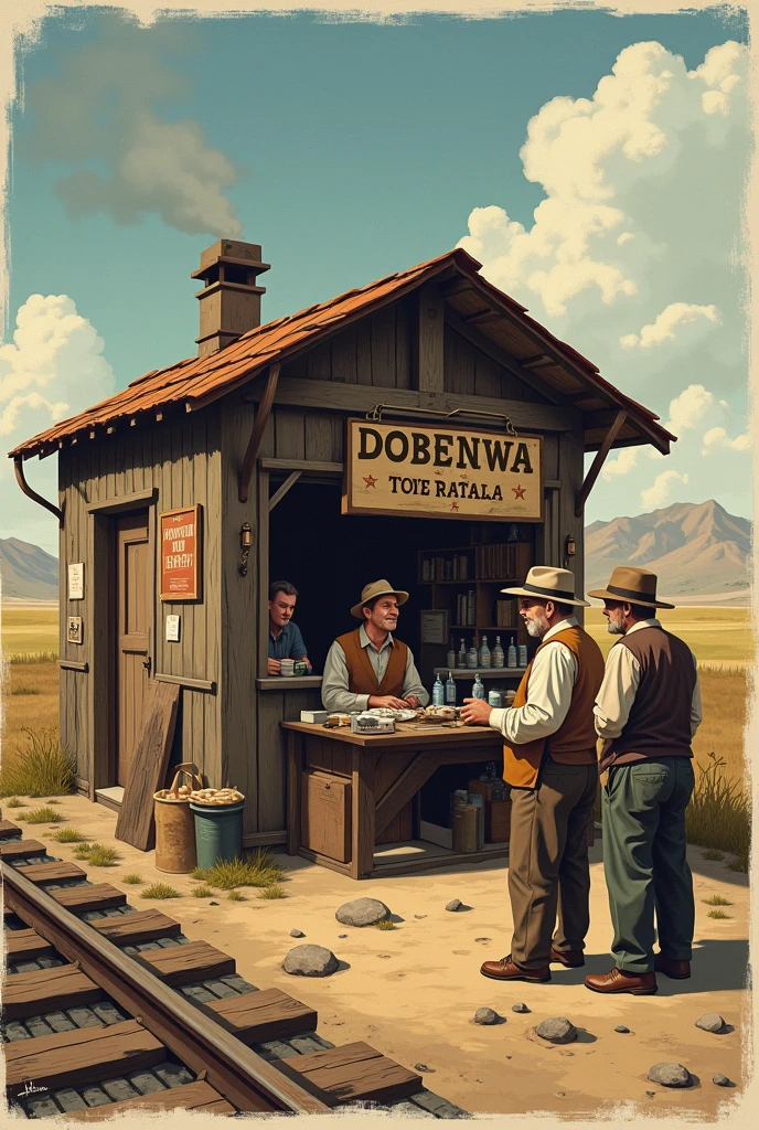 Economic system that exists in the country make a poster that shows the nature of traditional business transactions, A shack by the railroad tracks