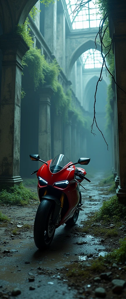 Ducati panigale V4 in out of Haunted palace