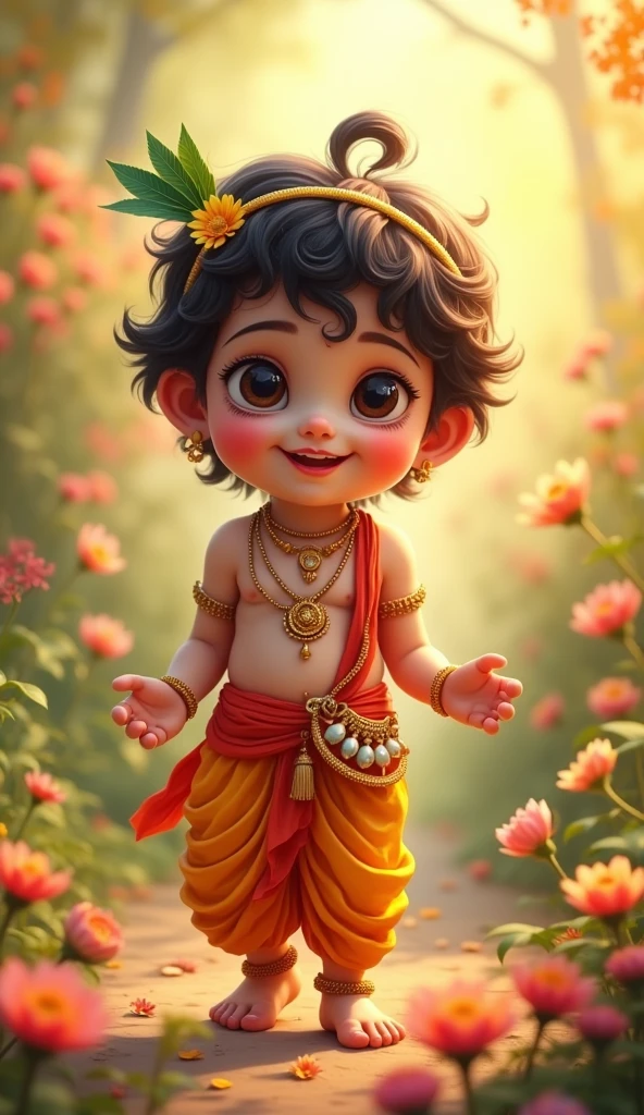 God krishna child image cute janmashtami status