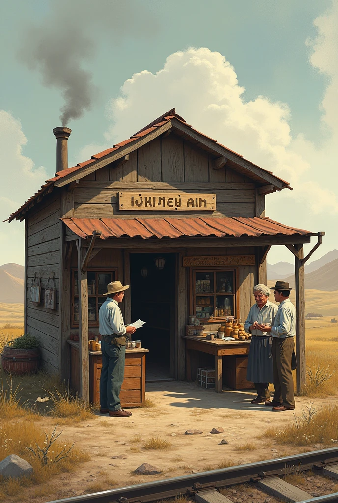 Economic system that exists in the country make a poster that shows the nature of traditional business transactions, A shack by the railroad tracks