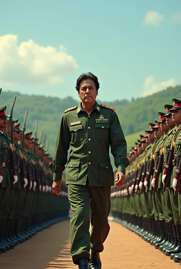Pakistan army with imran khan the leader