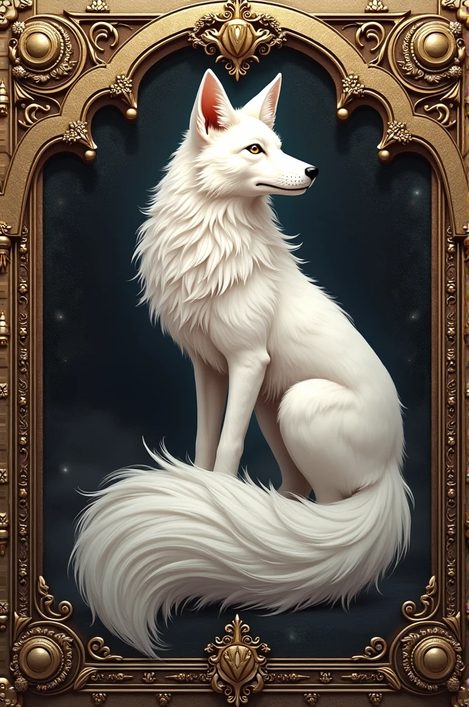 Coat of arms of a nine-tailed white fox